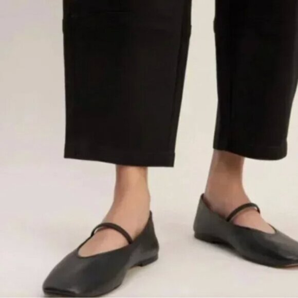 Everlane Black Organic Cotton Barrel Baloon Jeans High-Rise Tapered Ankle Length - Picture 14 of 16